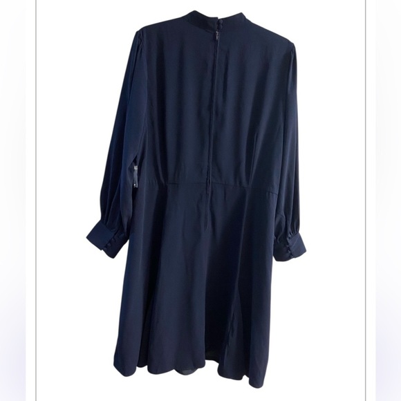 ModCloth Keyhole Navy Midi Dress Long Sleeve Size 22 NWT - Picture 4 of 13